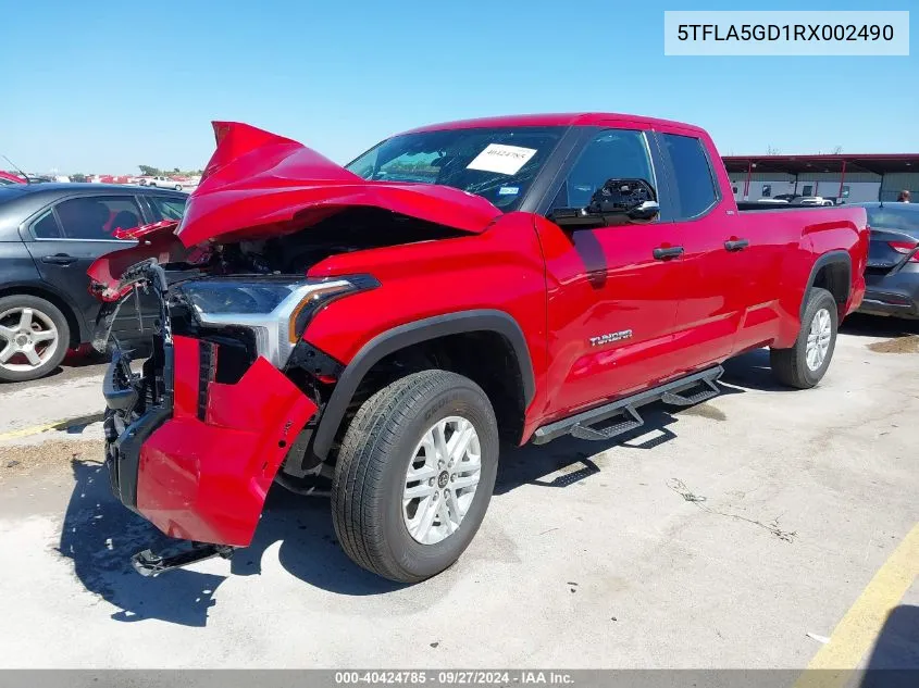 2024 Toyota Tundra Sr5 VIN: 5TFLA5GD1RX002490 Lot: 40424785