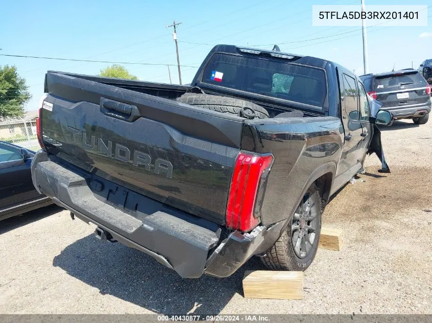 2024 Toyota Tundra Crewmax Sr/Crewmax Sr5 VIN: 5TFLA5DB3RX201401 Lot: 40430877