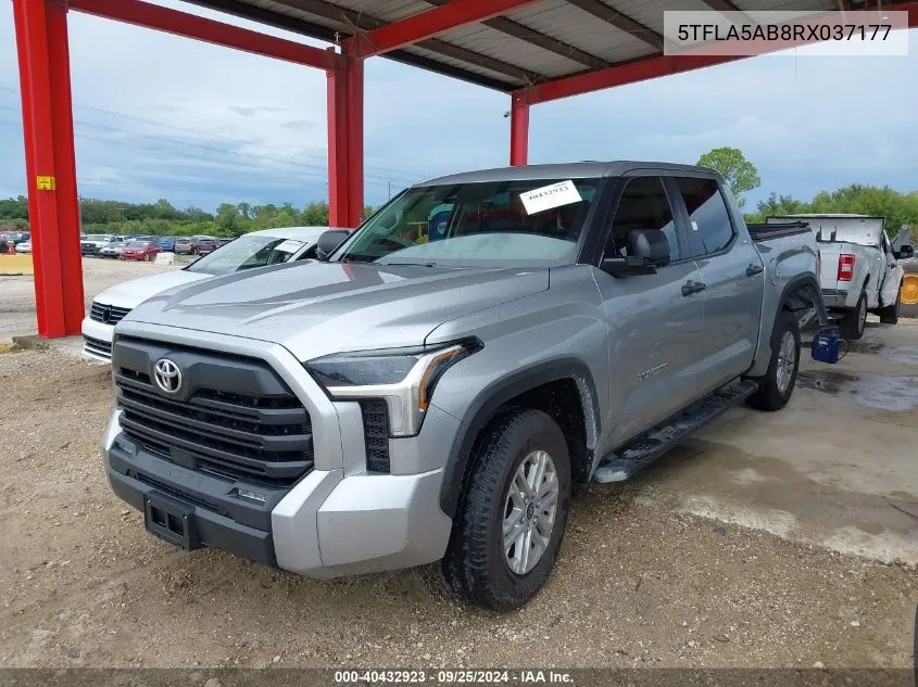 2024 Toyota Tundra Sr5 VIN: 5TFLA5AB8RX037177 Lot: 40432923