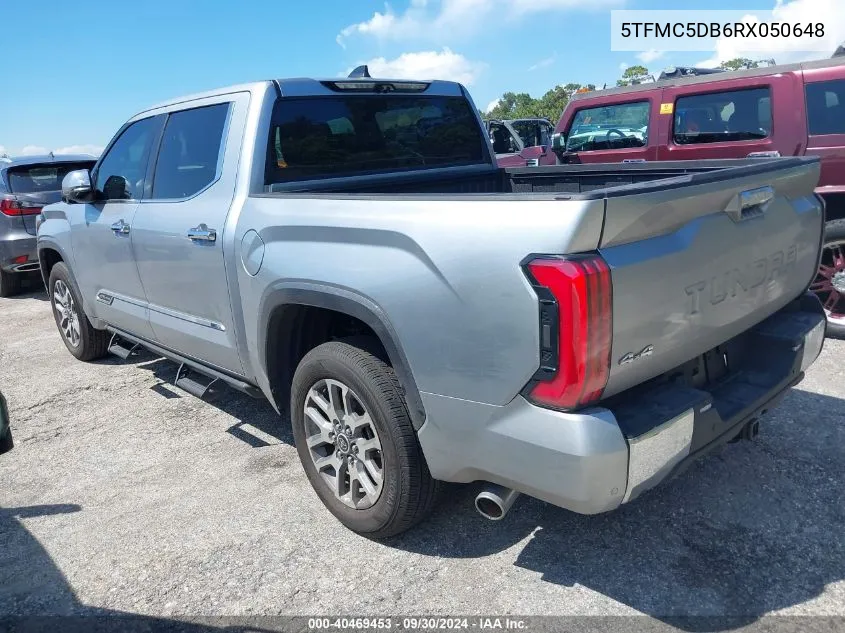 2024 Toyota Tundra Crewmax Platinum/Crewmax VIN: 5TFMC5DB6RX050648 Lot: 40469453