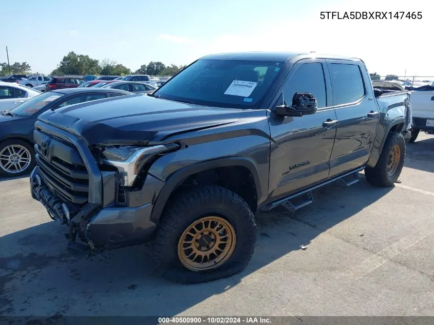 2024 Toyota Tundra Sr5 VIN: 5TFLA5DBXRX147465 Lot: 40500900