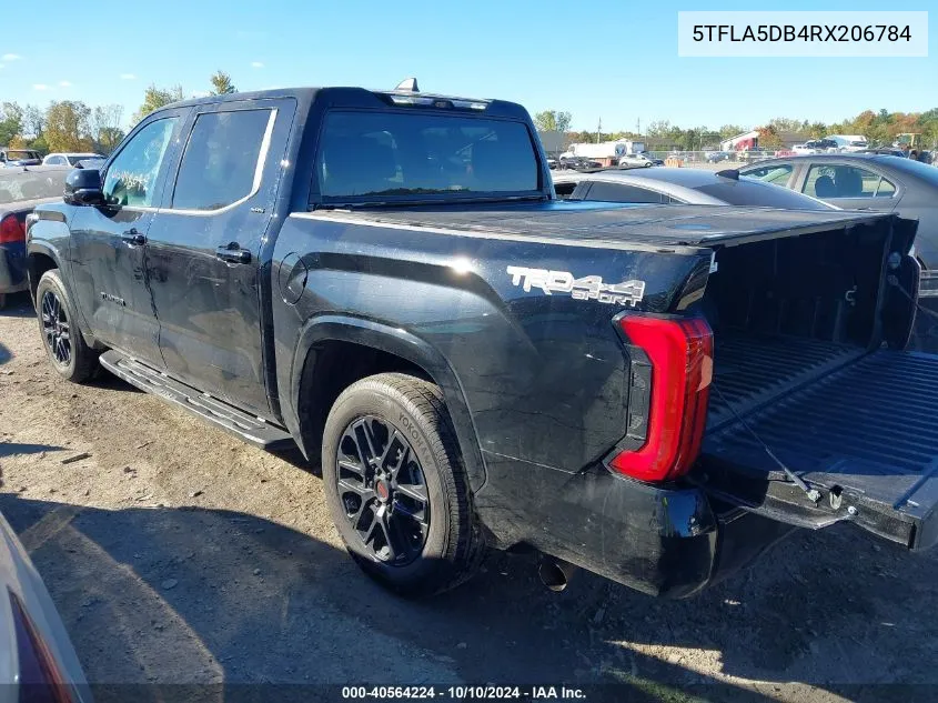 2024 Toyota Tundra Sr5 VIN: 5TFLA5DB4RX206784 Lot: 40564224