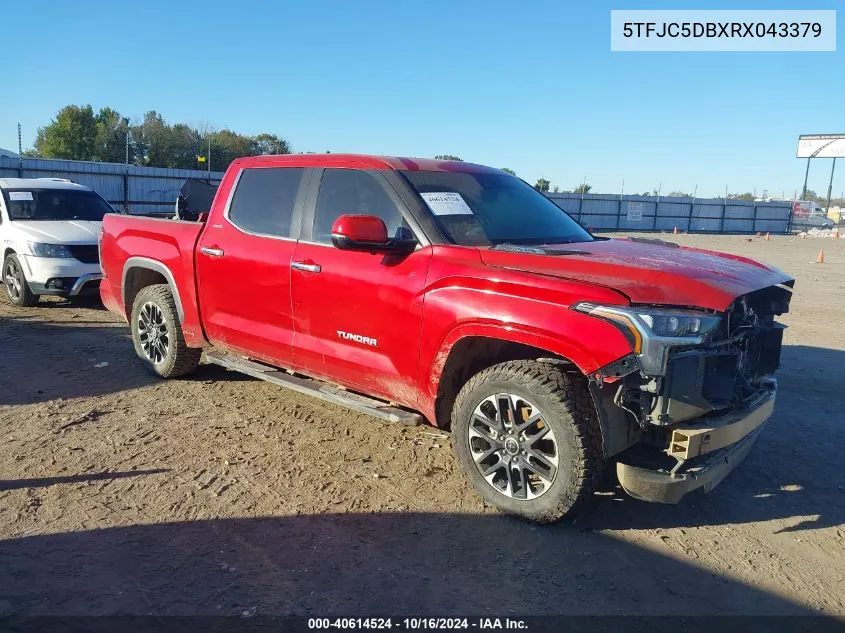 2024 Toyota Tundra Hybrid Limited VIN: 5TFJC5DBXRX043379 Lot: 40614524