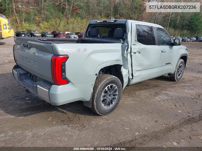 2024 Toyota Tundra Sr5 VIN: 5TFLA5DB0RX207236 Lot: 40694089