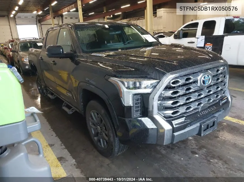 2024 Toyota Tundra Hybrid Platinum VIN: 5TFNC5DB1RX050576 Lot: 40739443