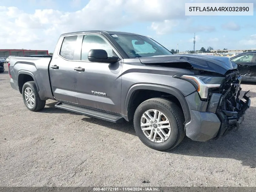 2024 Toyota Tundra Sr5 VIN: 5TFLA5AA4RX032890 Lot: 40772191