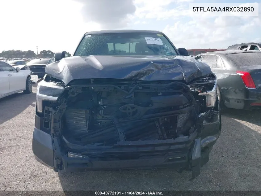 2024 Toyota Tundra Sr5 VIN: 5TFLA5AA4RX032890 Lot: 40772191