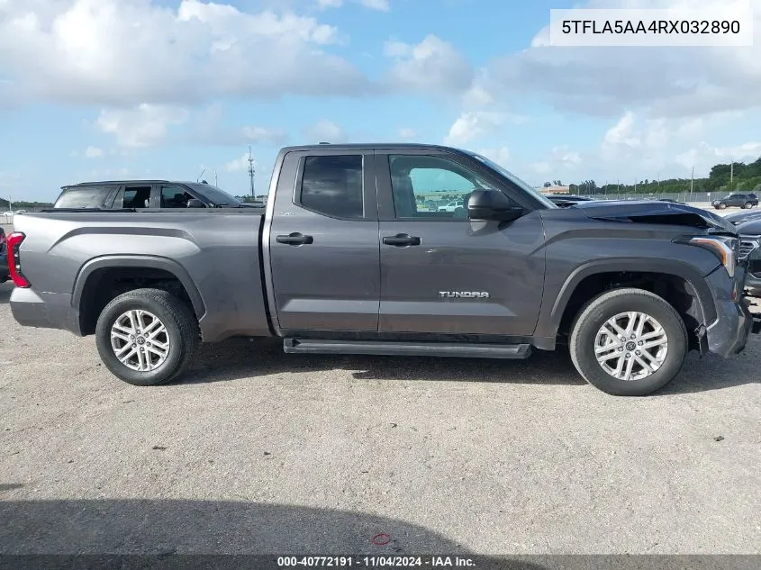 2024 Toyota Tundra Sr5 VIN: 5TFLA5AA4RX032890 Lot: 40772191