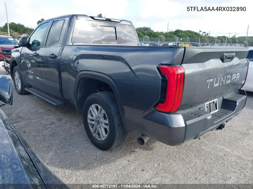 2024 Toyota Tundra Sr5 VIN: 5TFLA5AA4RX032890 Lot: 40772191