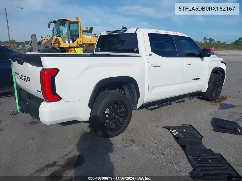 2024 Toyota Tundra Sr5 VIN: 5TFLA5DB0RX162167 Lot: 40796675