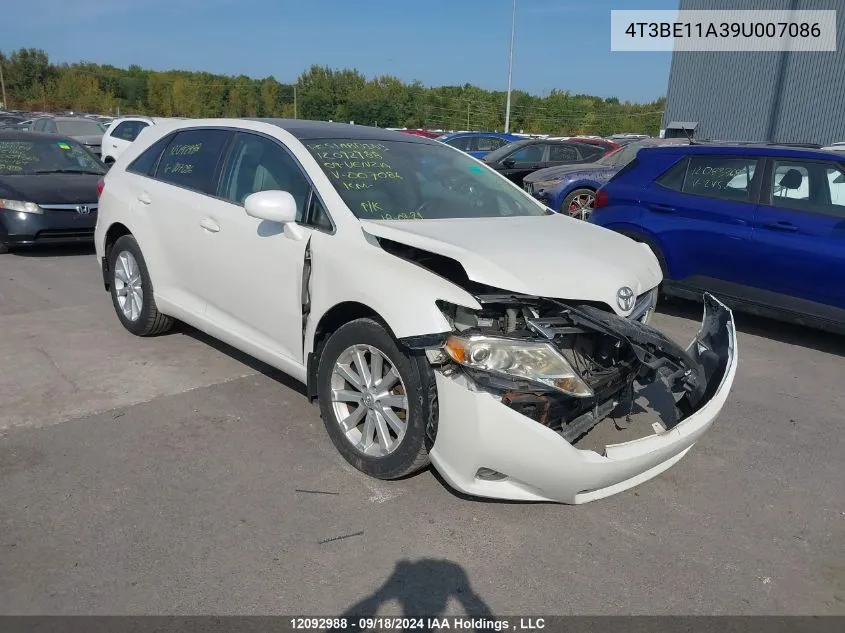 2009 Toyota Venza VIN: 4T3BE11A39U007086 Lot: 12092988