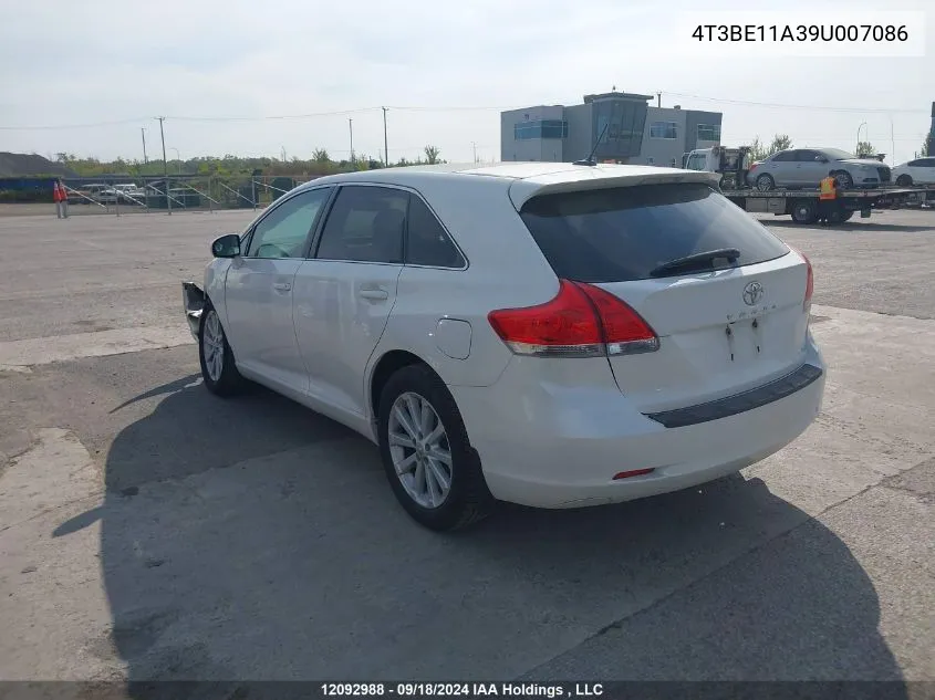 2009 Toyota Venza VIN: 4T3BE11A39U007086 Lot: 12092988