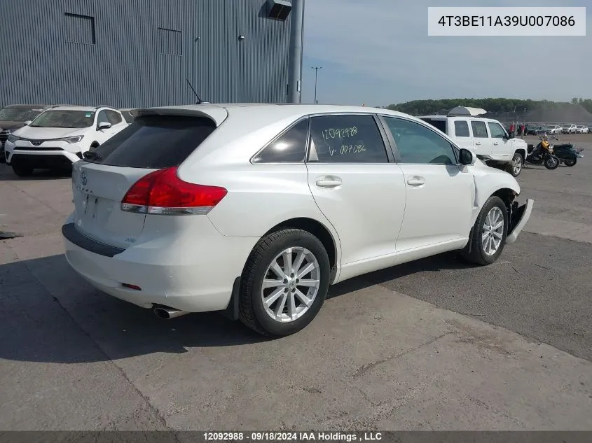 2009 Toyota Venza VIN: 4T3BE11A39U007086 Lot: 12092988