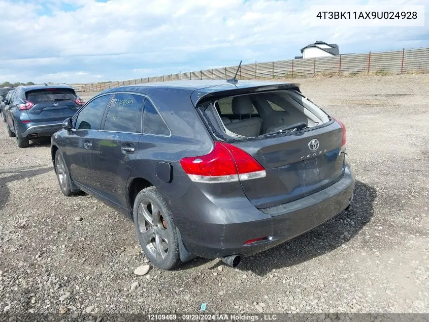 2009 Toyota Venza Base V6 VIN: 4T3BK11AX9U024928 Lot: 12109469