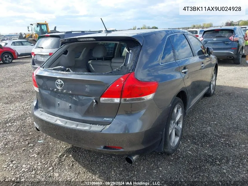 2009 Toyota Venza Base V6 VIN: 4T3BK11AX9U024928 Lot: 12109469