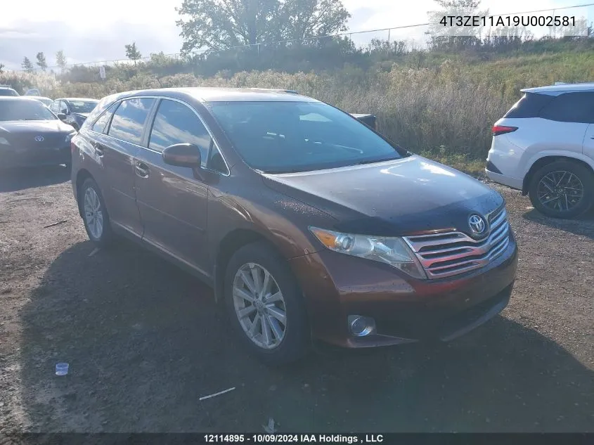 2009 Toyota Venza VIN: 4T3ZE11A19U002581 Lot: 12114895