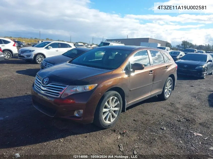 2009 Toyota Venza VIN: 4T3ZE11A19U002581 Lot: 12114895