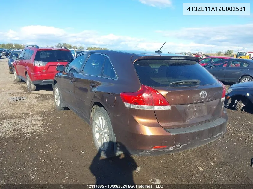 2009 Toyota Venza VIN: 4T3ZE11A19U002581 Lot: 12114895