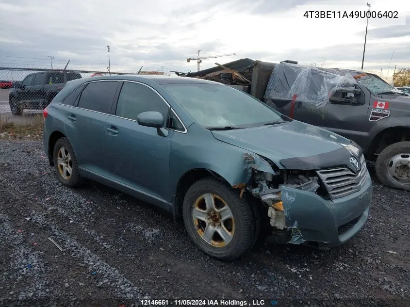 2009 Toyota Venza VIN: 4T3BE11A49U006402 Lot: 12146651