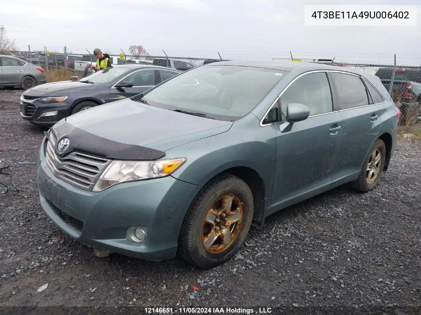 2009 Toyota Venza VIN: 4T3BE11A49U006402 Lot: 12146651