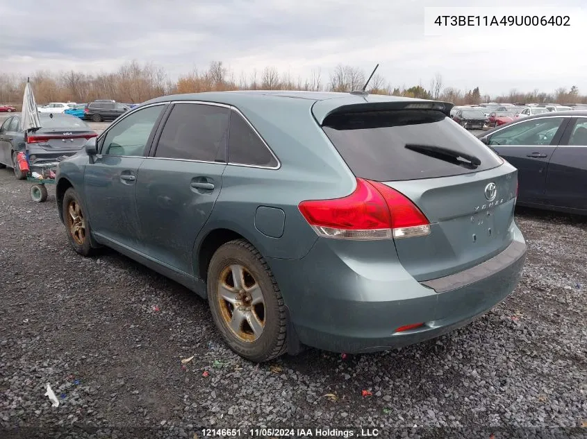 2009 Toyota Venza VIN: 4T3BE11A49U006402 Lot: 12146651