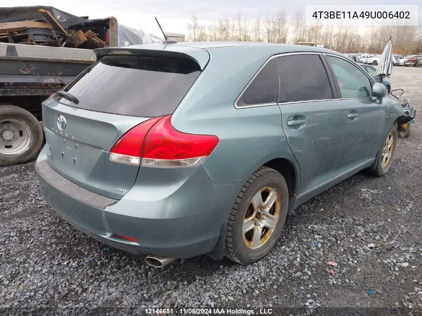 2009 Toyota Venza VIN: 4T3BE11A49U006402 Lot: 12146651