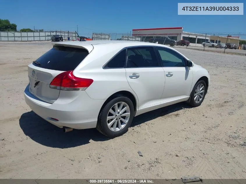 2009 Toyota Venza VIN: 4T3ZE11A39U004333 Lot: 39735561