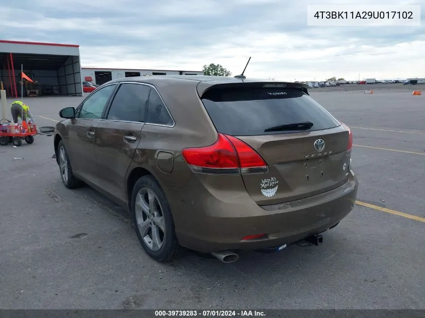 2009 Toyota Venza Base V6 VIN: 4T3BK11A29U017102 Lot: 39739283