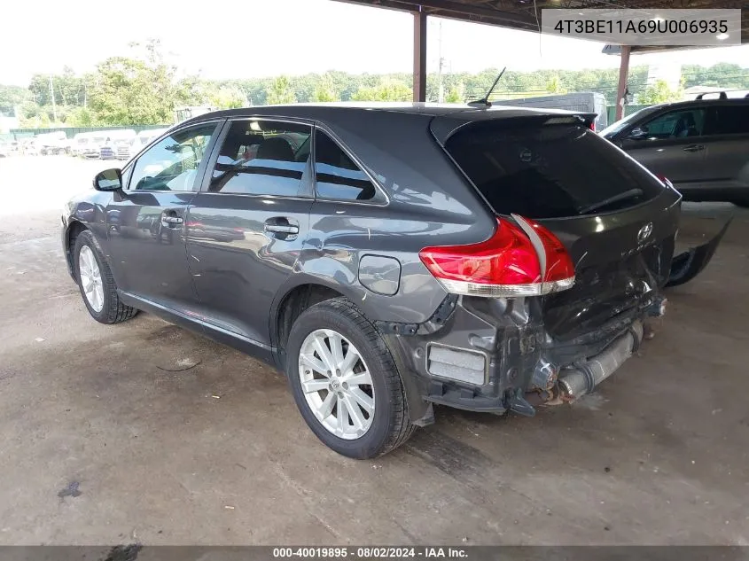 2009 Toyota Venza VIN: 4T3BE11A69U006935 Lot: 40019895