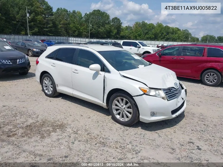 2009 Toyota Venza VIN: 4T3BE11AX9U005822 Lot: 40120813