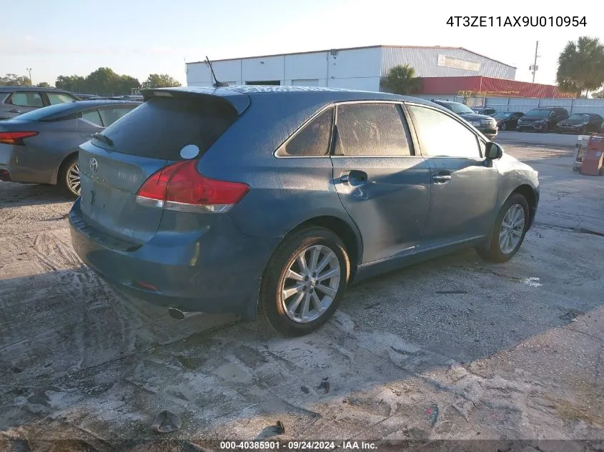 2009 Toyota Venza VIN: 4T3ZE11AX9U010954 Lot: 40385901