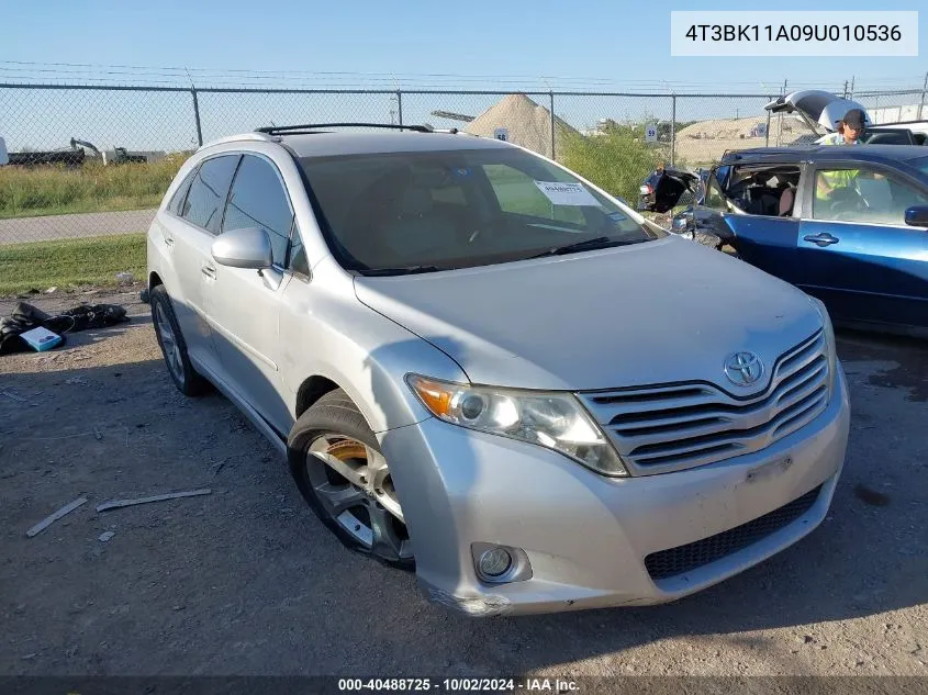 2009 Toyota Venza Base V6 VIN: 4T3BK11A09U010536 Lot: 40488725