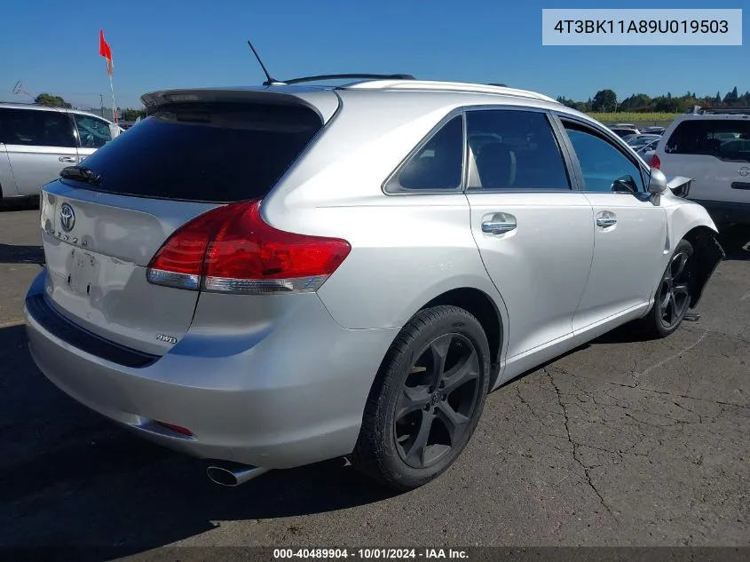 2009 Toyota Venza Base V6 VIN: 4T3BK11A89U019503 Lot: 40489904