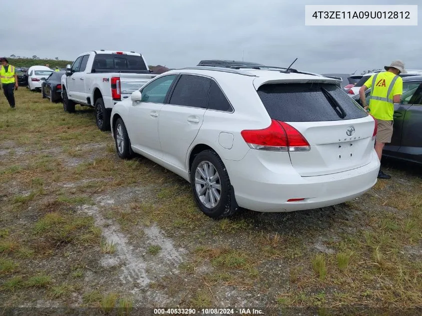 2009 Toyota Venza VIN: 4T3ZE11A09U012812 Lot: 40533290