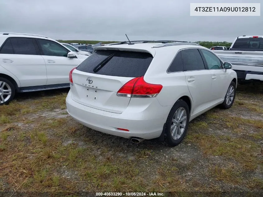 4T3ZE11A09U012812 2009 Toyota Venza