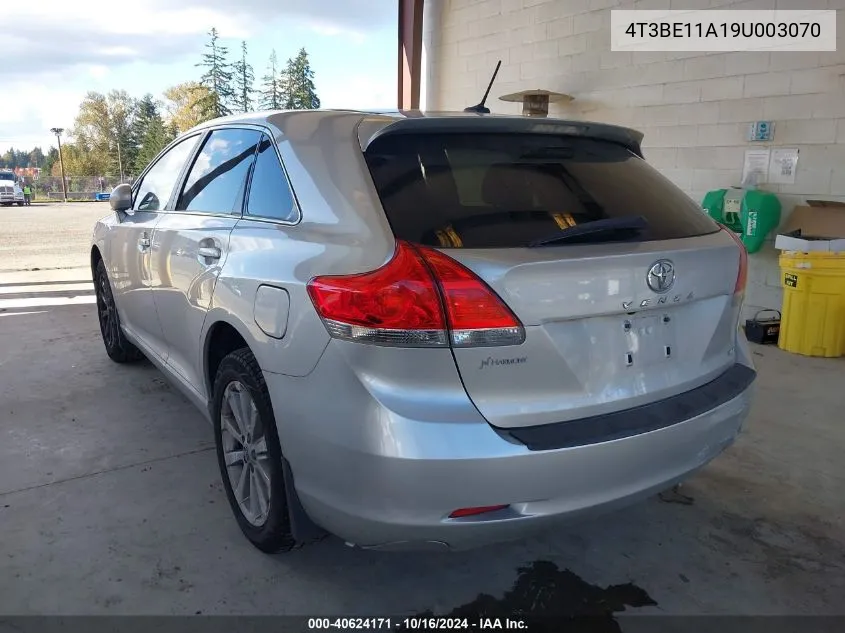 2009 Toyota Venza VIN: 4T3BE11A19U003070 Lot: 40624171