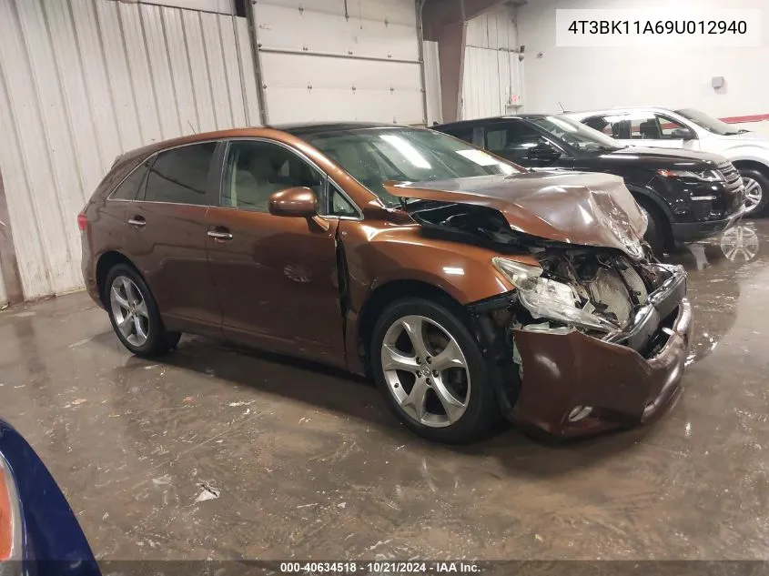 2009 Toyota Venza VIN: 4T3BK11A69U012940 Lot: 40634518