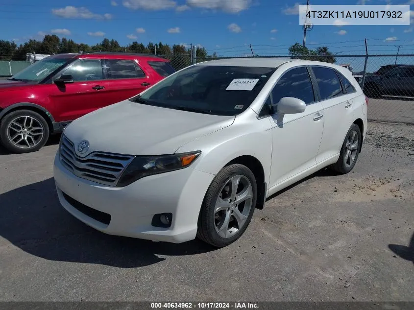 4T3ZK11A19U017932 2009 Toyota Venza Base V6