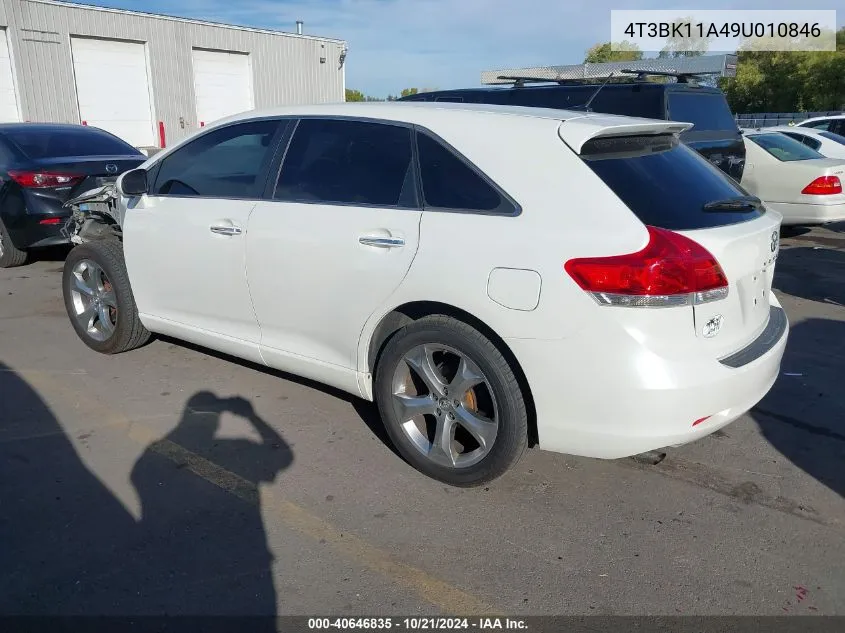 2009 Toyota Venza VIN: 4T3BK11A49U010846 Lot: 40646835