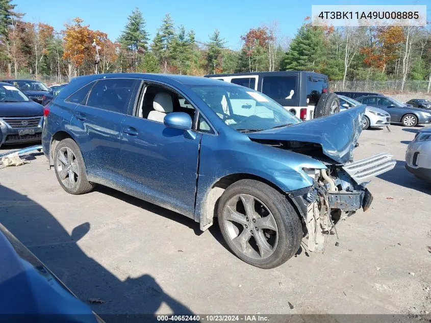 2009 Toyota Venza Base V6 VIN: 4T3BK11A49U008885 Lot: 40652440