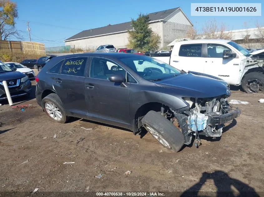 2009 Toyota Venza VIN: 4T3BE11A19U001626 Lot: 40700538