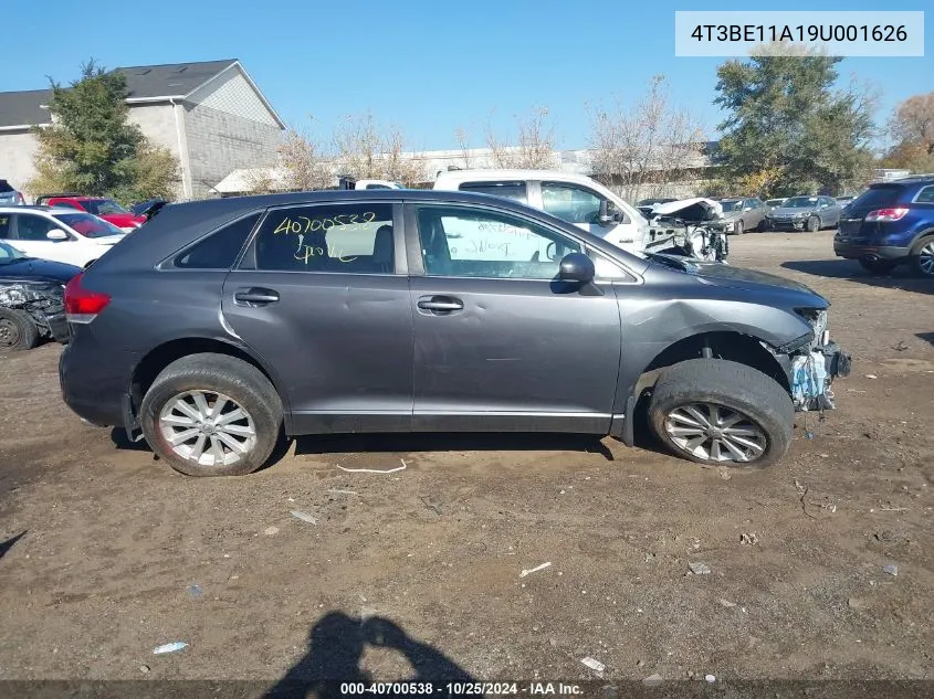 2009 Toyota Venza VIN: 4T3BE11A19U001626 Lot: 40700538