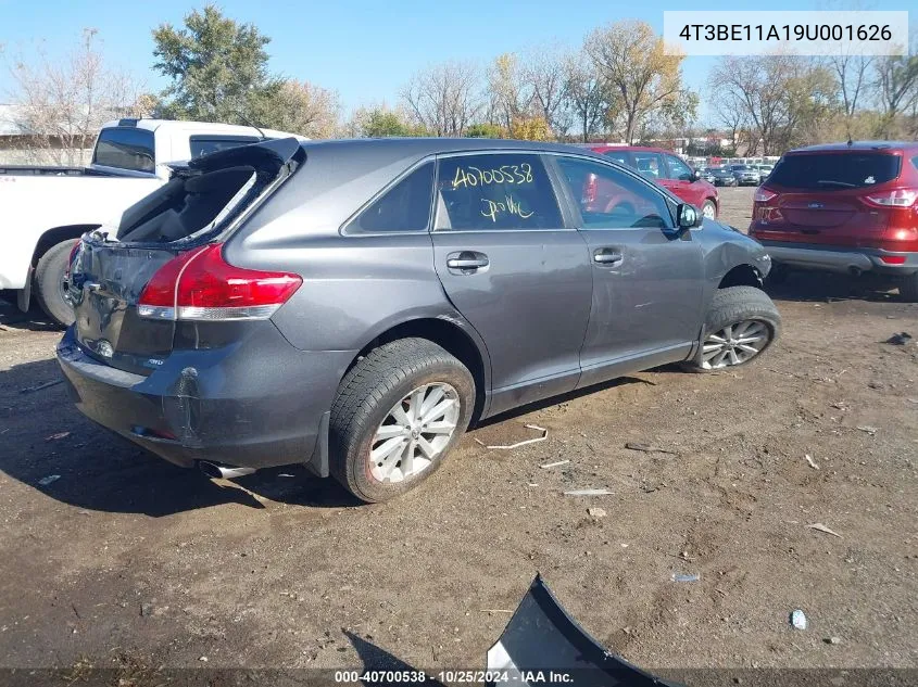 2009 Toyota Venza VIN: 4T3BE11A19U001626 Lot: 40700538