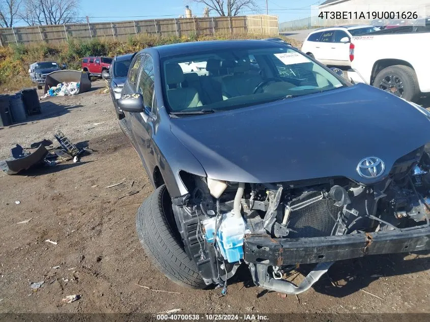 2009 Toyota Venza VIN: 4T3BE11A19U001626 Lot: 40700538