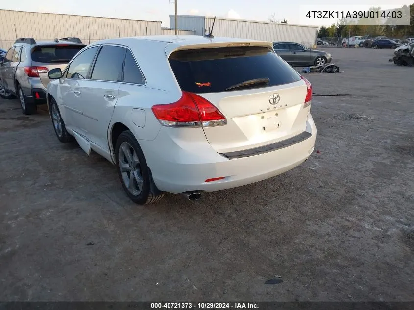 2009 Toyota Venza Base V6 VIN: 4T3ZK11A39U014403 Lot: 40721373