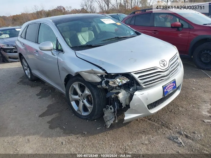 2009 Toyota Venza VIN: 4T3BK11A29U003751 Lot: 40725349