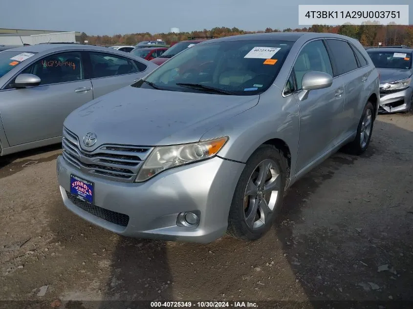 2009 Toyota Venza VIN: 4T3BK11A29U003751 Lot: 40725349