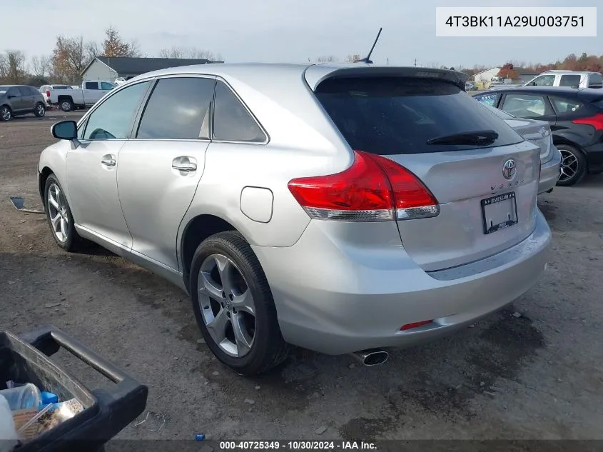 2009 Toyota Venza VIN: 4T3BK11A29U003751 Lot: 40725349