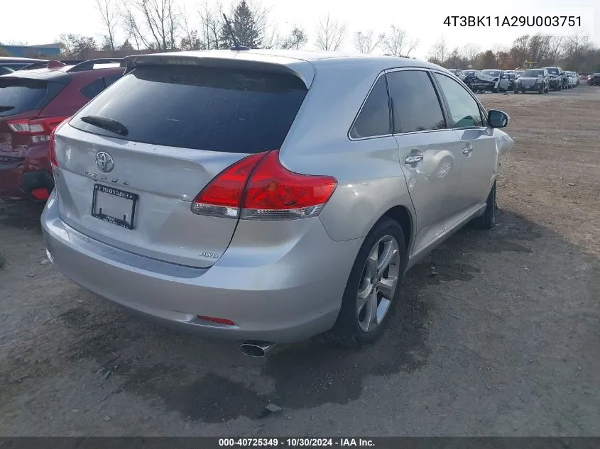 2009 Toyota Venza VIN: 4T3BK11A29U003751 Lot: 40725349