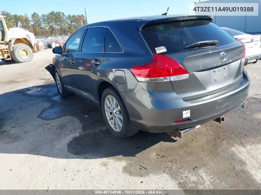 2009 Toyota Venza VIN: 4T3ZE11A49U019388 Lot: 40734836